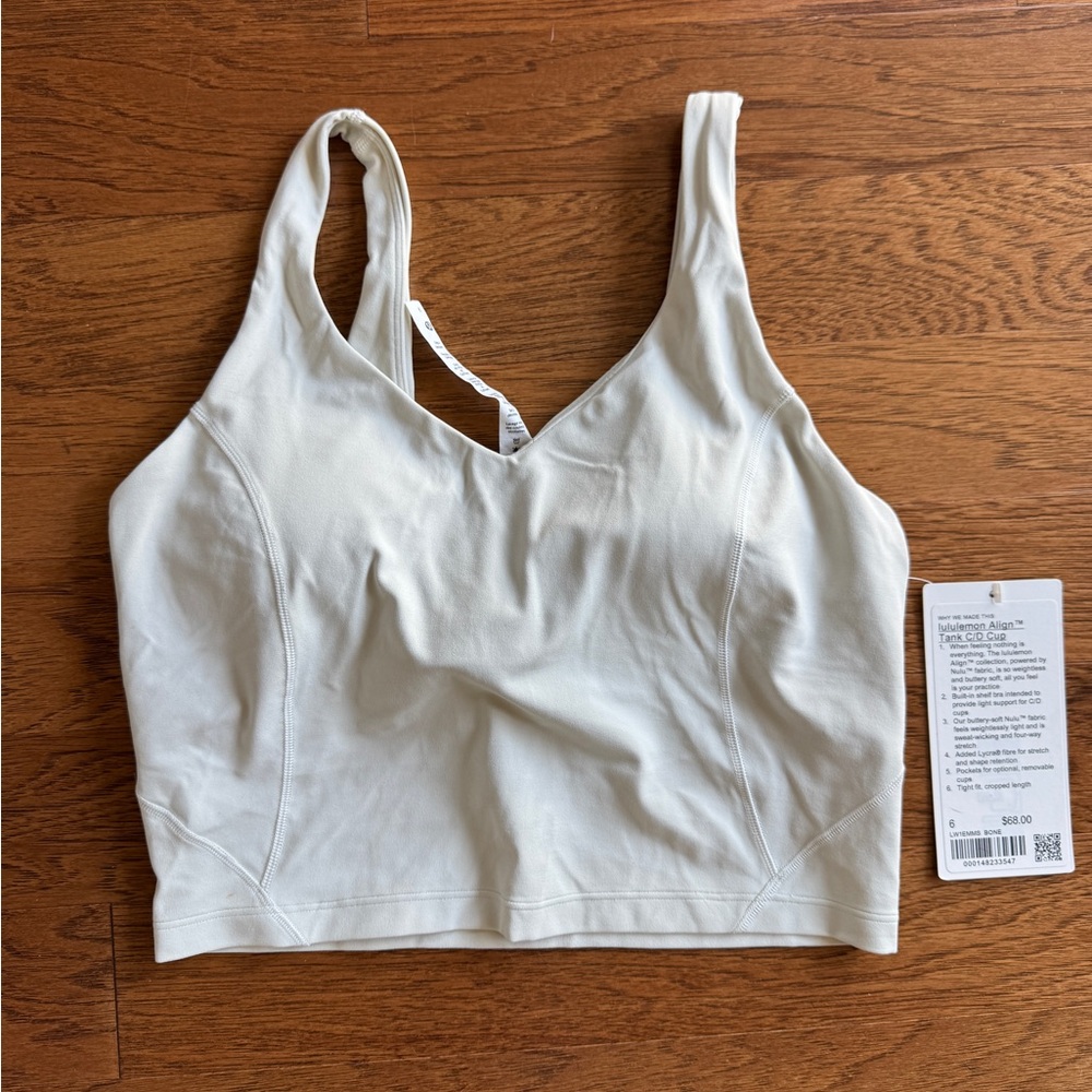 Lululemon White Sports Bra Seamless Comfort